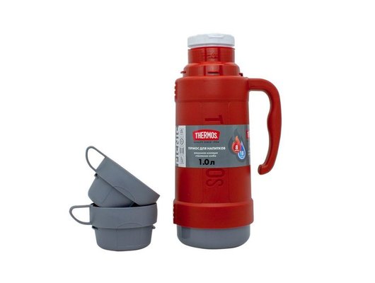 Термос THERMOS PICNIC 40 Series Red 1.0л стеклянная колба